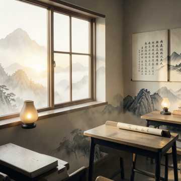 粉笔灰叩响窗棂