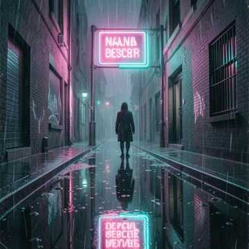 霓红灯里数雨痕