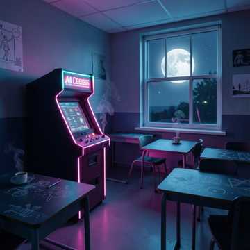 网吧蒸汽与课桌涂鸦