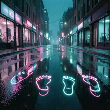 霓虹脚印