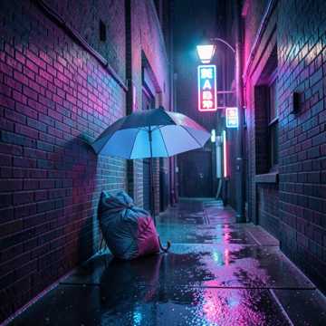 长街灯光藏