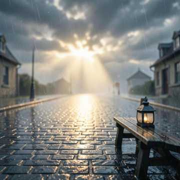 雨后那道光的街口