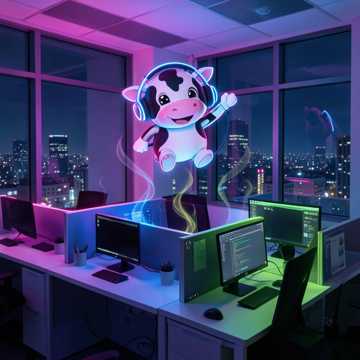 格子间奶牛派对