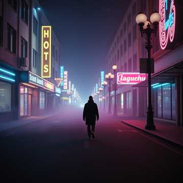深夜的路灯