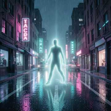 霓虹剪影人