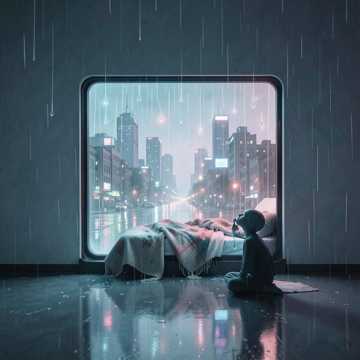 雨敲窗沿的夜