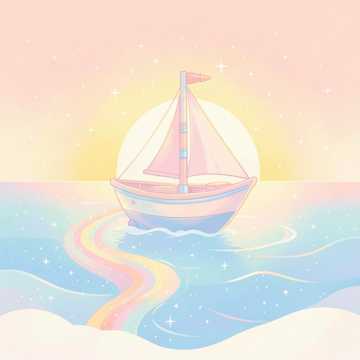 蜡笔蛋糕船