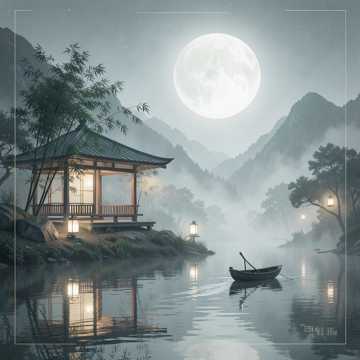 枕风观月