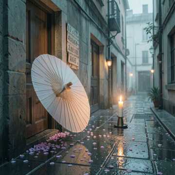 檐下听雨时