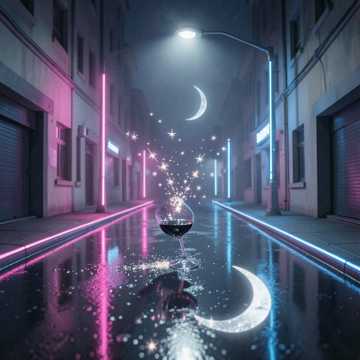 酒杯倾倒的月光