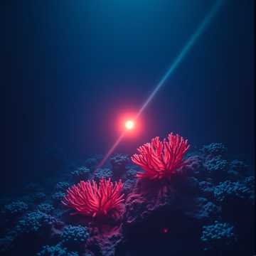 深海逆光花
