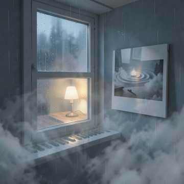 雨丝穿过那扇窗