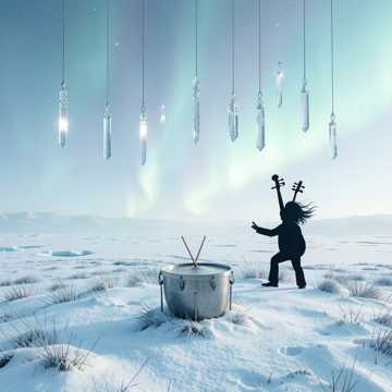 Snowfall on the Steppe