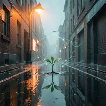 踩进水洼的种子