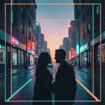 相撞的夕阳