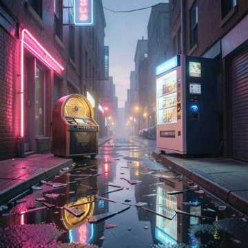 长街霓虹碎