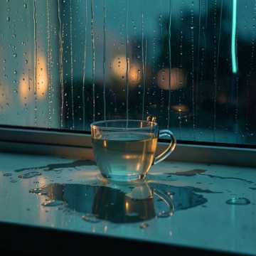 空杯听雨