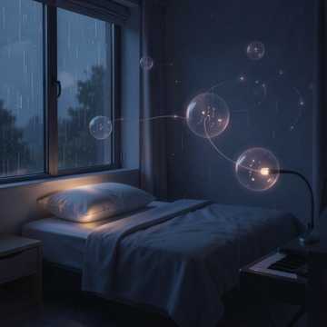 床边夜色