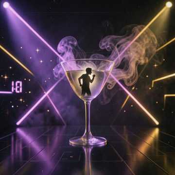 黑夜酒杯反射
