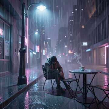 落雨街影