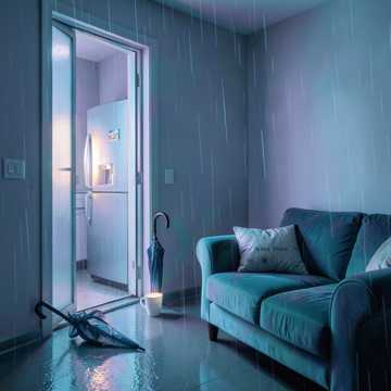 雨停在门口