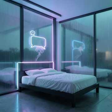雨框停驻空床