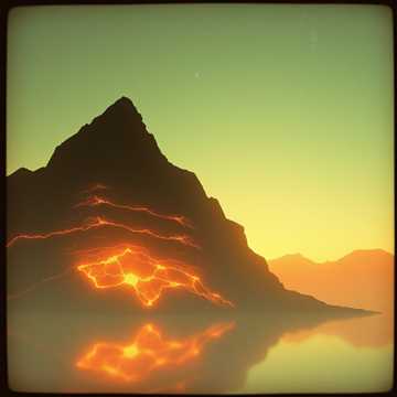 《海床隆起成山》