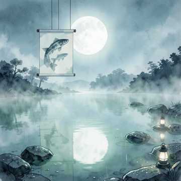墨染青烟湿鹤影