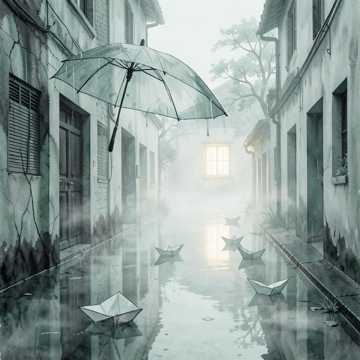 烟雨落伞