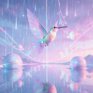 蝶梦雨雷剪彩虹