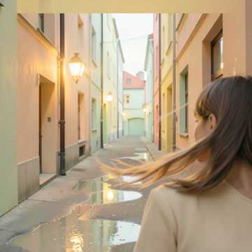 晚风裹住温光