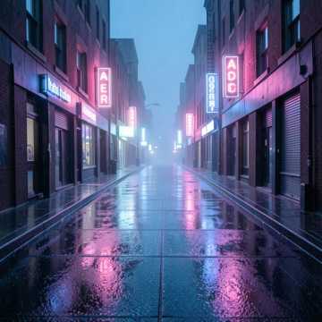 霓虹未眠的街
