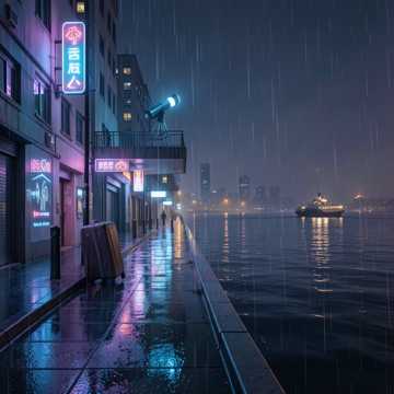 霓虹倒影