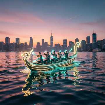 龙舟劈浪