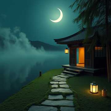 月光沏茶