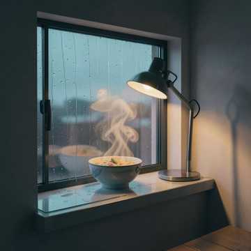 雨声打湿窗台