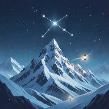 残雪山的星座