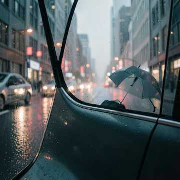 后座的伞