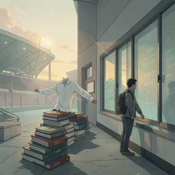 操场边的风