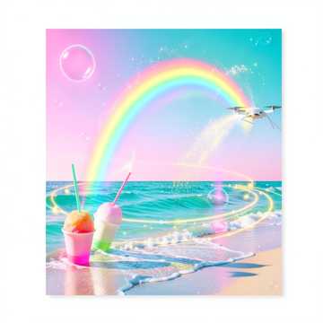 浪花撞进汽水罐