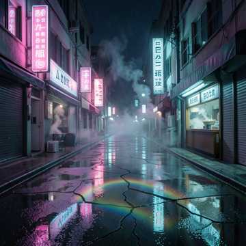 霓虹碎了一地