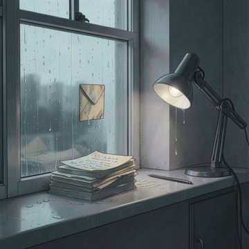雨丝翻旧信