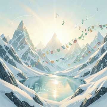 雪山上的扎西德勒