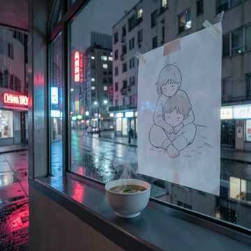 泡面烫疼了晚霞