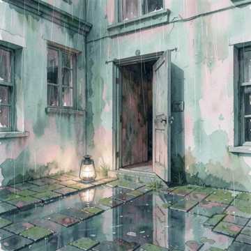 檐雨垂珠