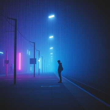 街灯碎成星