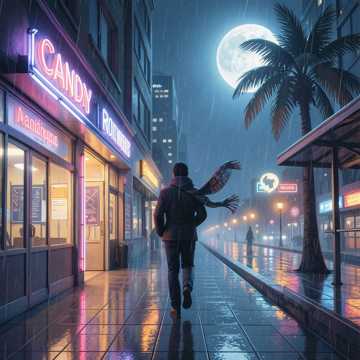 穿过云层的月光