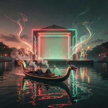 龙舟鼓烫风