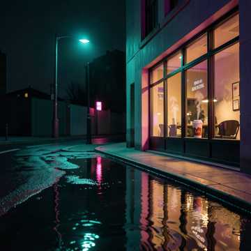霓虹倒影