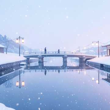 雪灯桥头-版本2